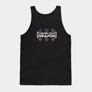 Choose Your Weapon Rainbow Dice Tank Top